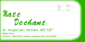 mate dechant business card